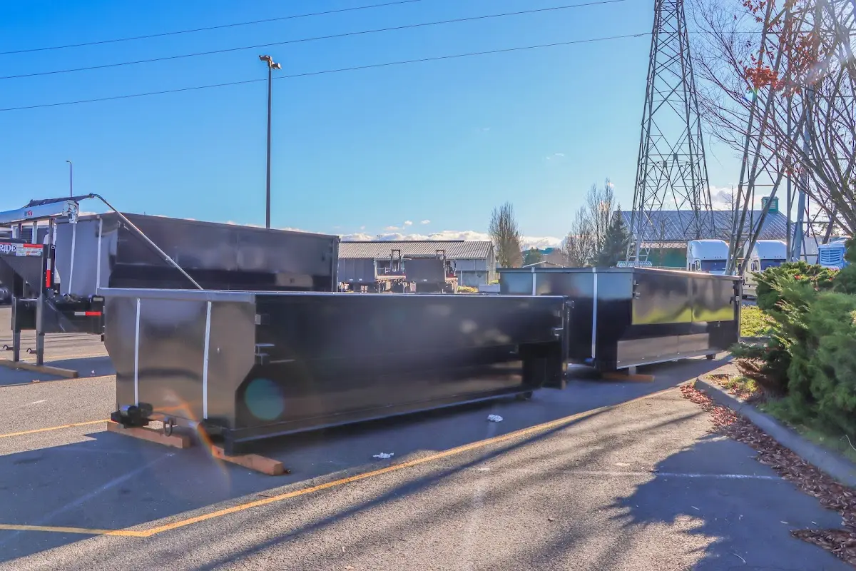 Roll-off dumpster ready for waste disposal at job site for Construction Dumpster Rental in Orinda